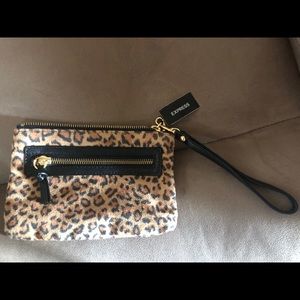 NWT leopard Express wristlet